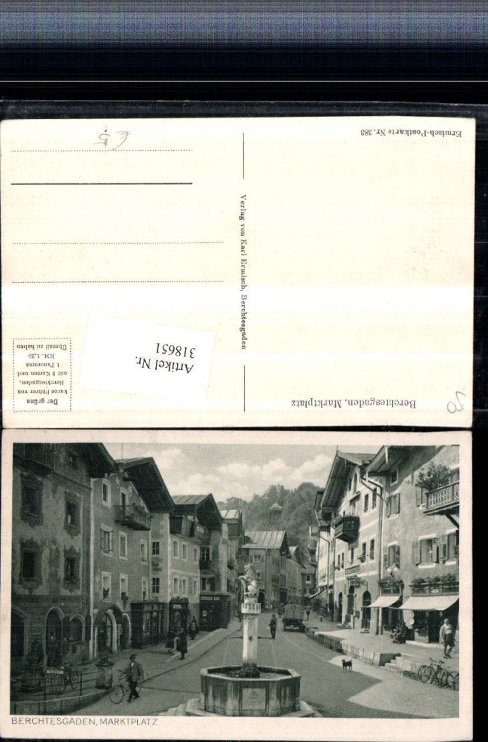 318651,Berchtesgaden Marktplatz Straßenansicht Brunnen Geschäfte