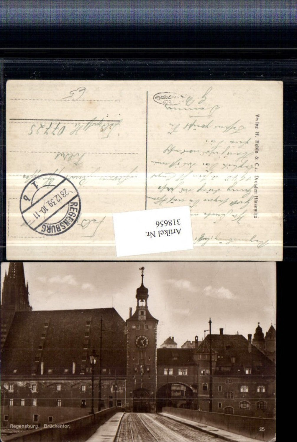 318656,Regensburg Brückentor Brücke Kirchenturm