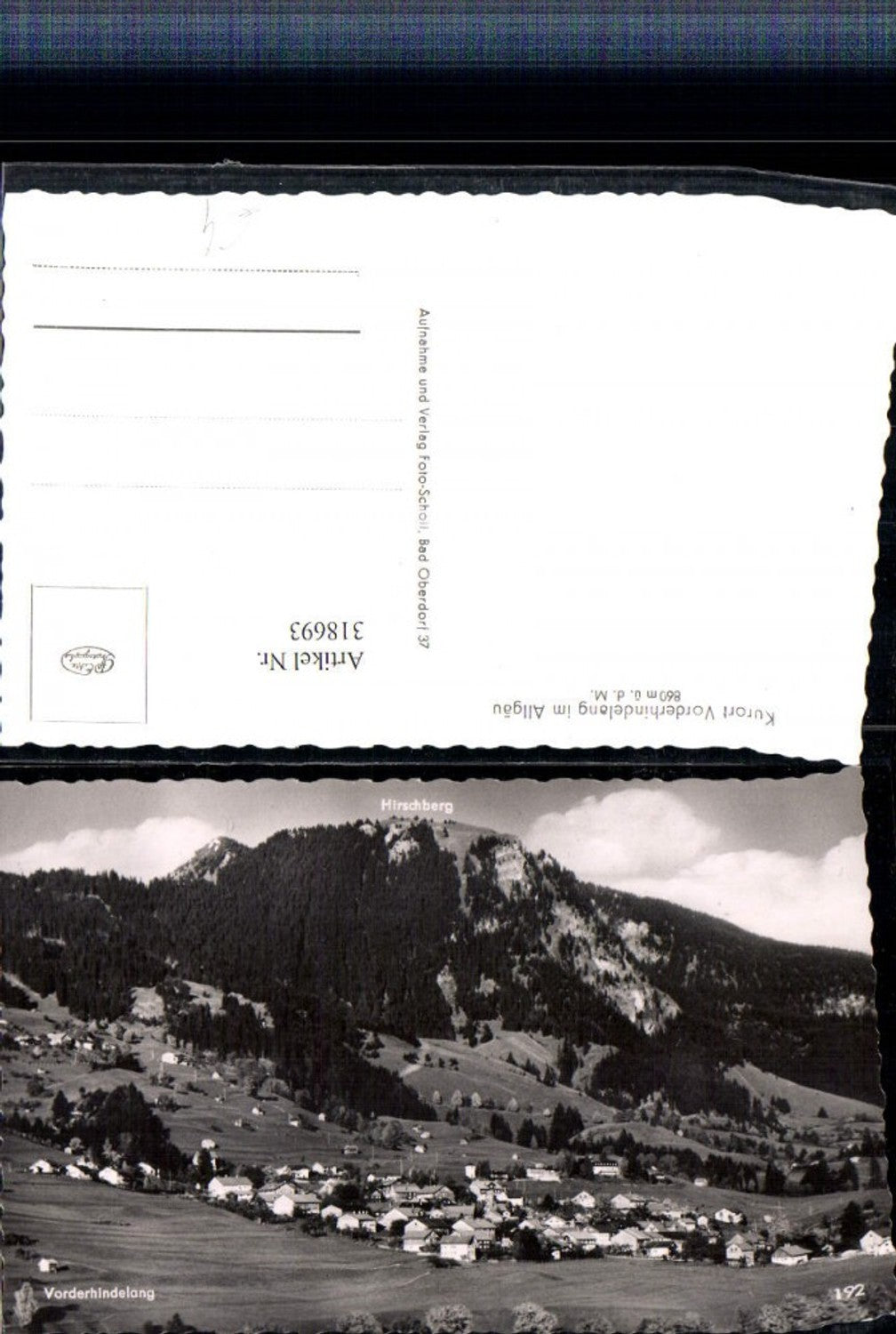 318693,Vorderhindelang im Allgäu Totale m. Hirschberg