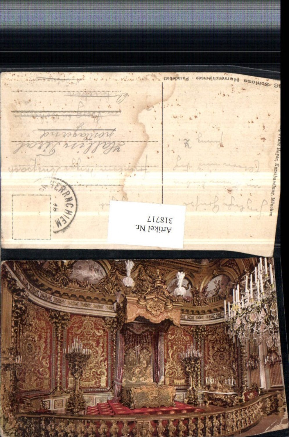 318717,Schloss Herrenchiemsee Paradebett Innenansicht