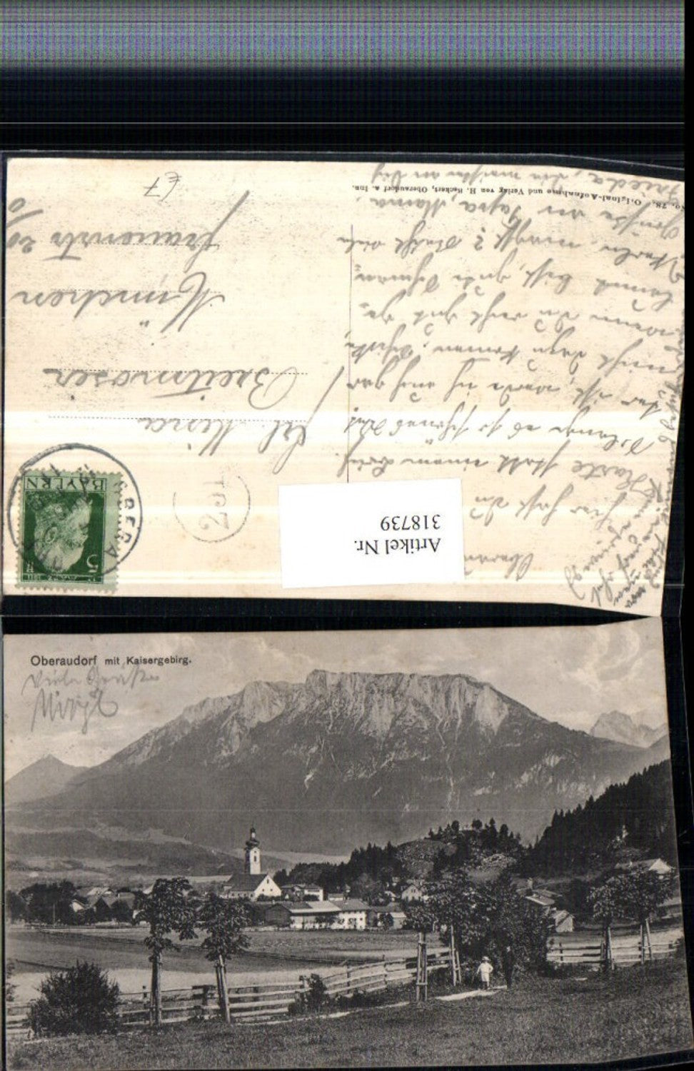318739,Oberaudorf Totale m. Kaisergebirge Bergkulisse