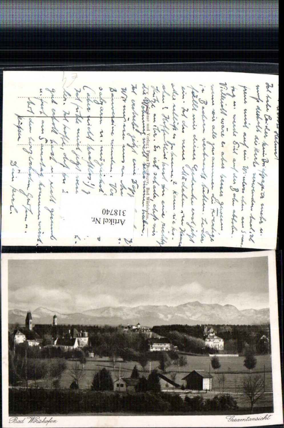 318740,Bad Wörishofen Teilansicht Bergkulisse