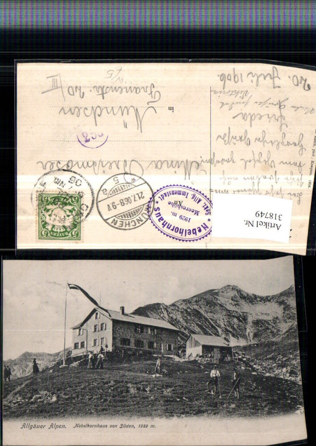 318749,Allgäuer Alpen Nebelhornhaus Berghütte b. Oberstdorf