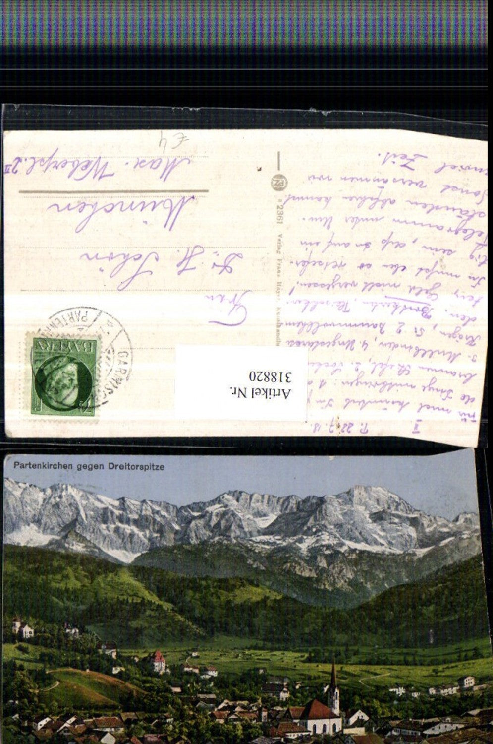 318820,Partenkirchen Totale geg. Dreitorspitze Bergkulisse