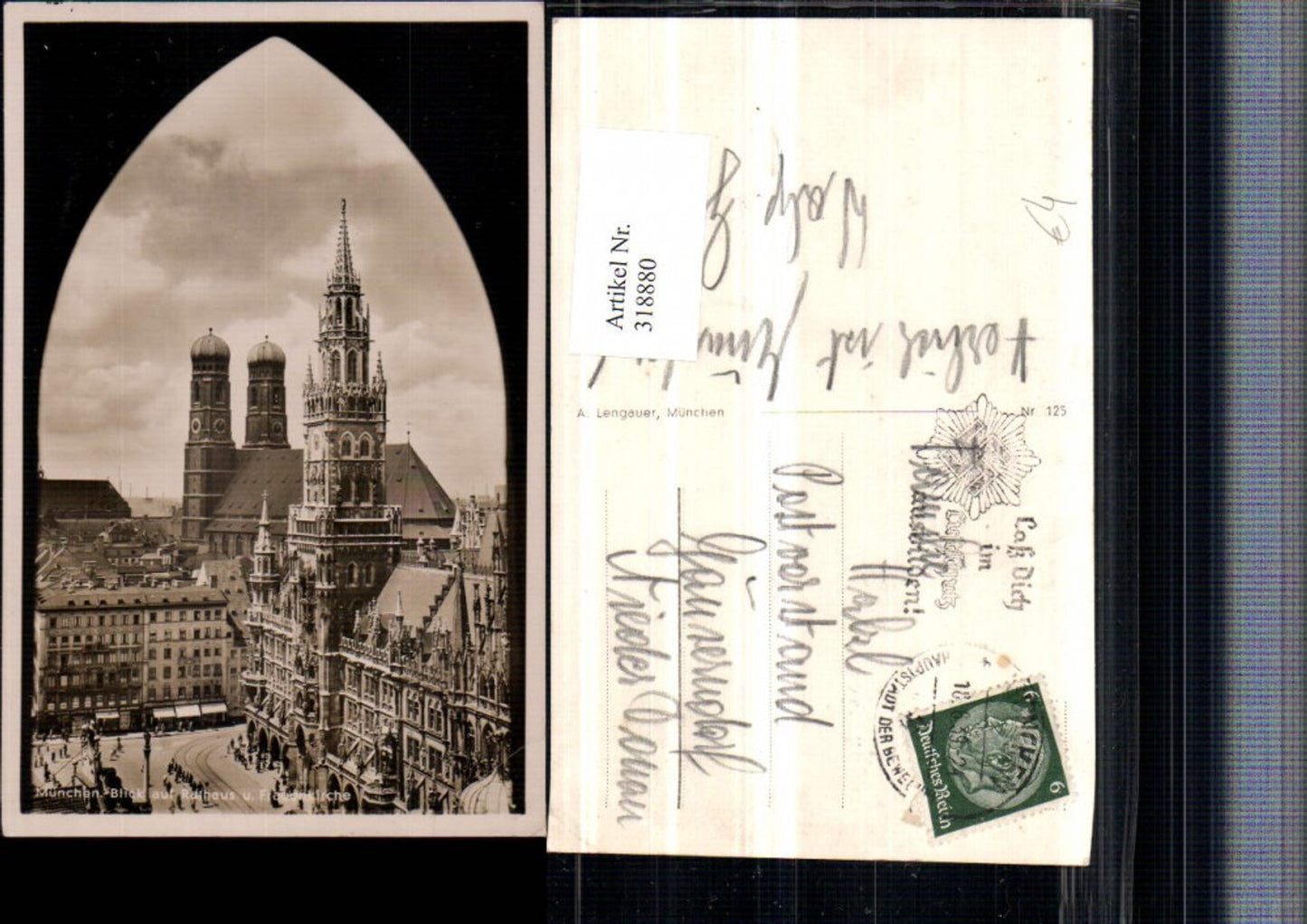 318880,München Blick auf Rathaus u. Frauenkirche