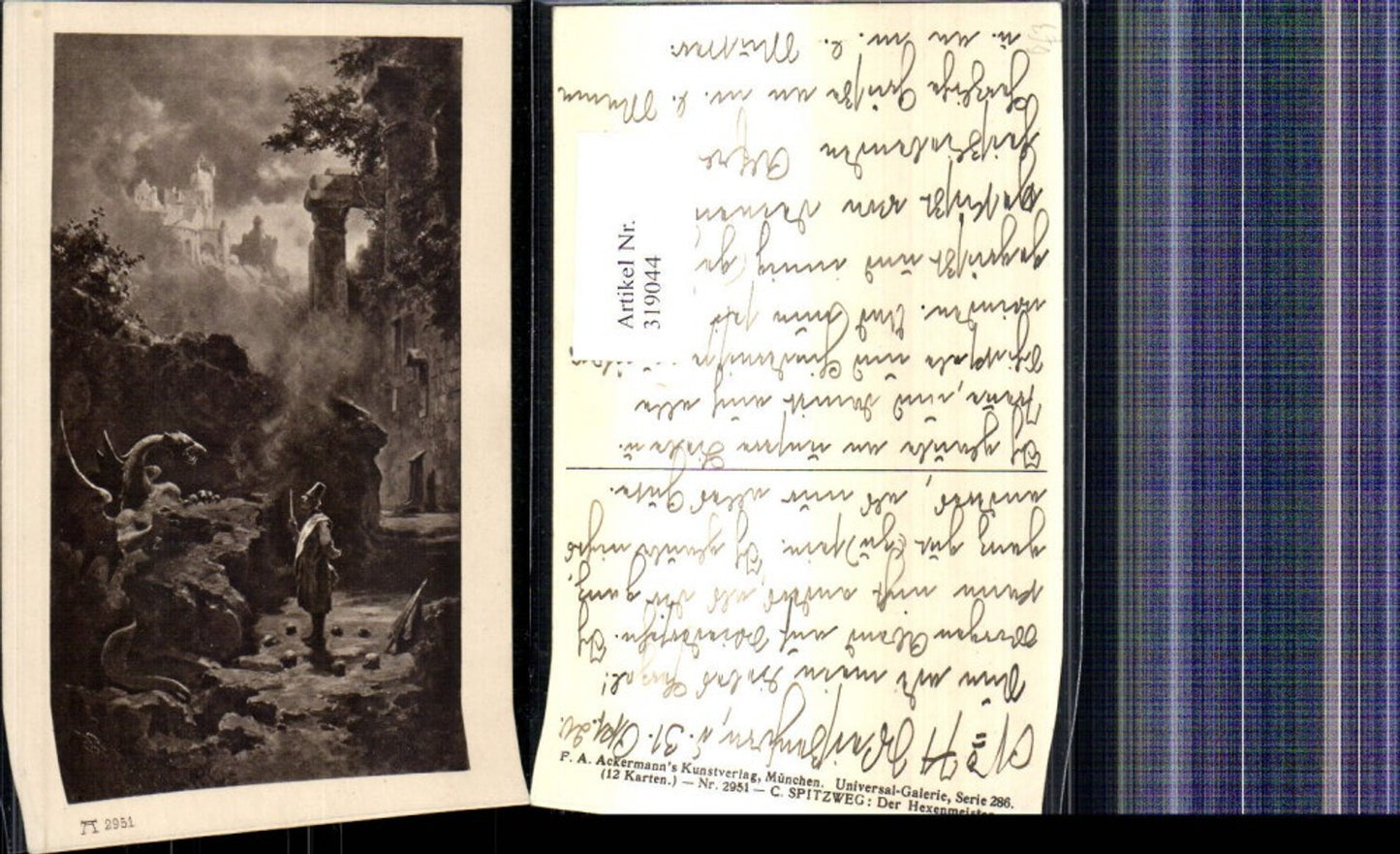 319044,Künstler Ak C. Spitzweg Der Hexenmeister pub F. A. Ackermann 286/2951