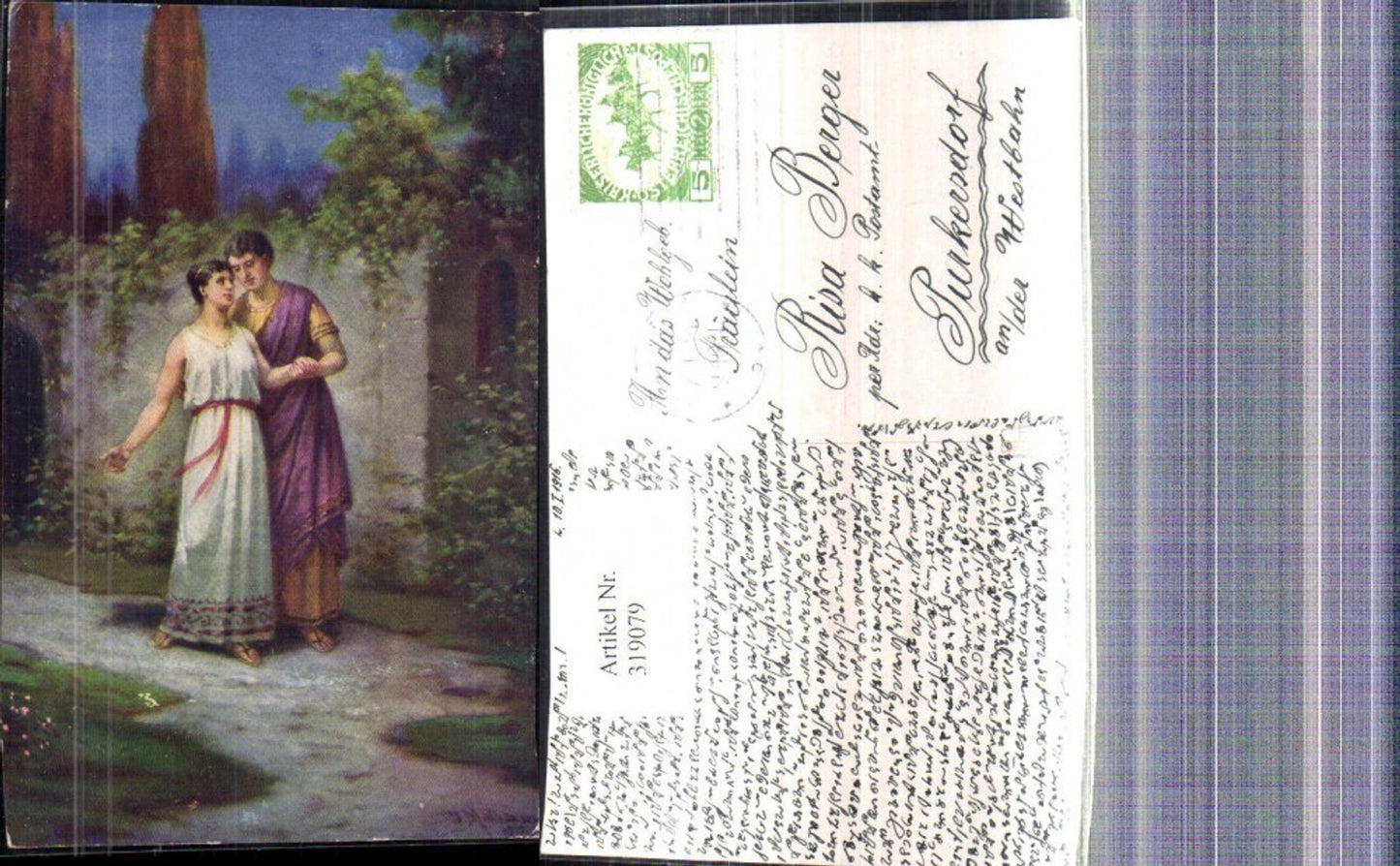 319079,Künstler Ak J. Mathauser Römische Liebe L amour romain