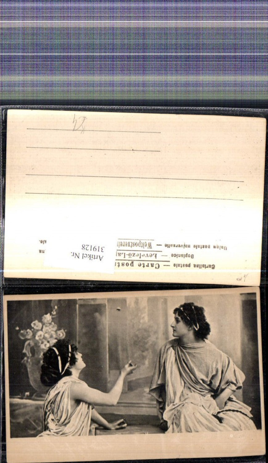 319128,Künstler Ak Frauen Römische Gewänder Schmetterling