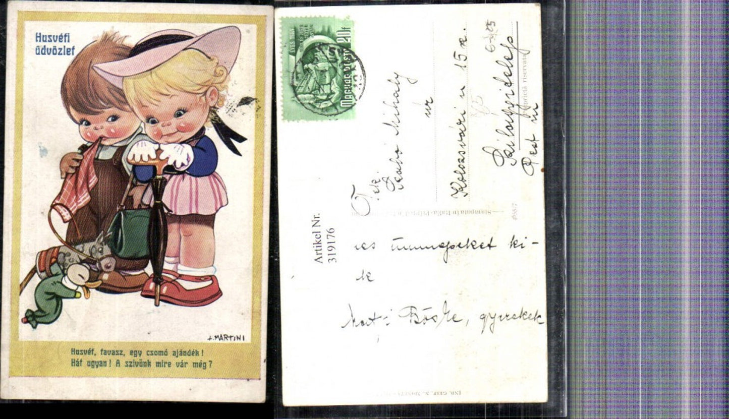 319176,Künstler Ak Martini Kinder Spielzeug Schirm Tasche Spruch