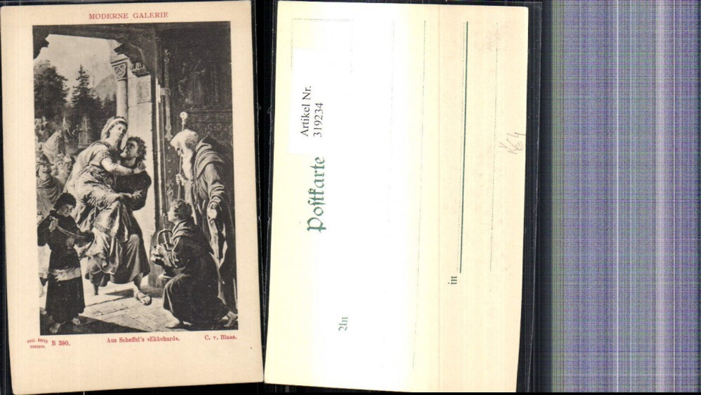 319234,Künstler Ak C. v. Blaas Aus Scheffels Ekkehard pub Paul Bayer B 380