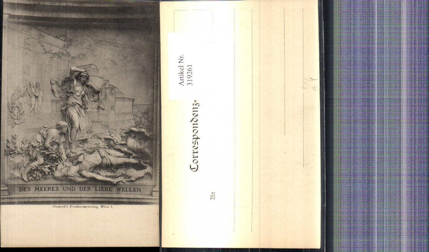 319261,Künstler Ak Relief Des Meeres und der Liebe Wellen