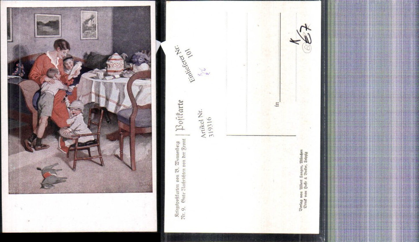 319316,Künstler Ak Brynolf Wennerberg Kriegspostkarte 9 Gute Nachrichten v. d. Front