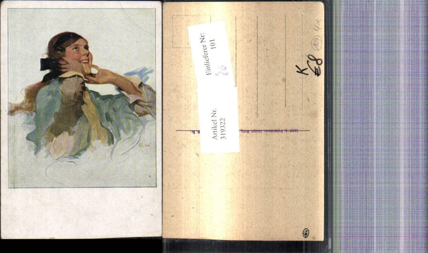 319322,Künstler Ak Brynolf Wennerberg Frau Portrait