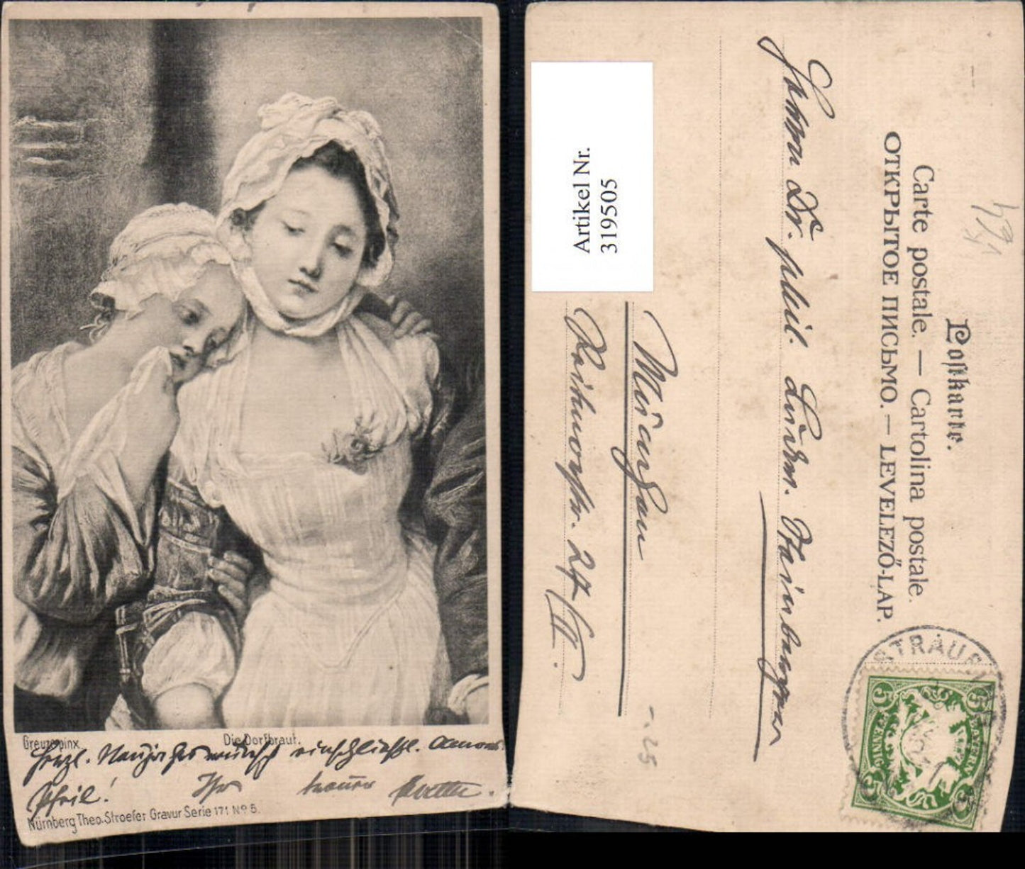 319505,Theo Stroefer 171/5 Greuzer Die Dorfbraut Frauen