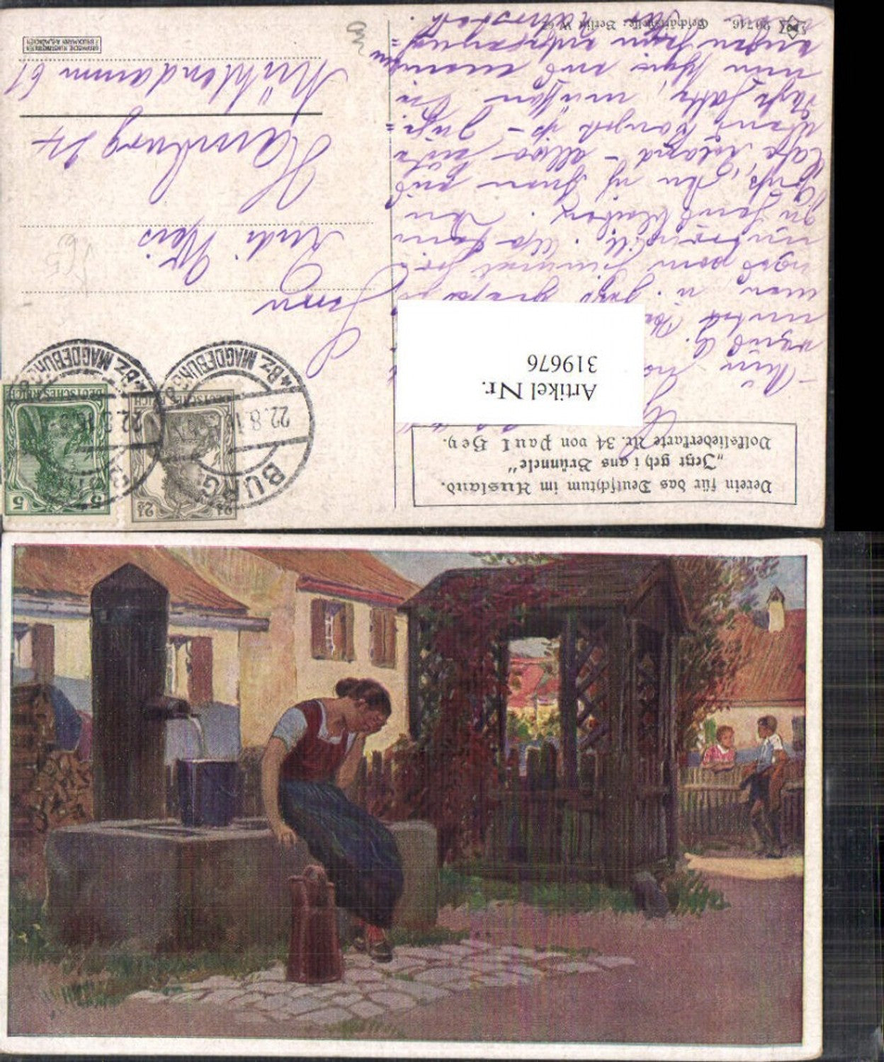 319676,Künstler Ak Paul Hey Volksliederkarte 34 VDA