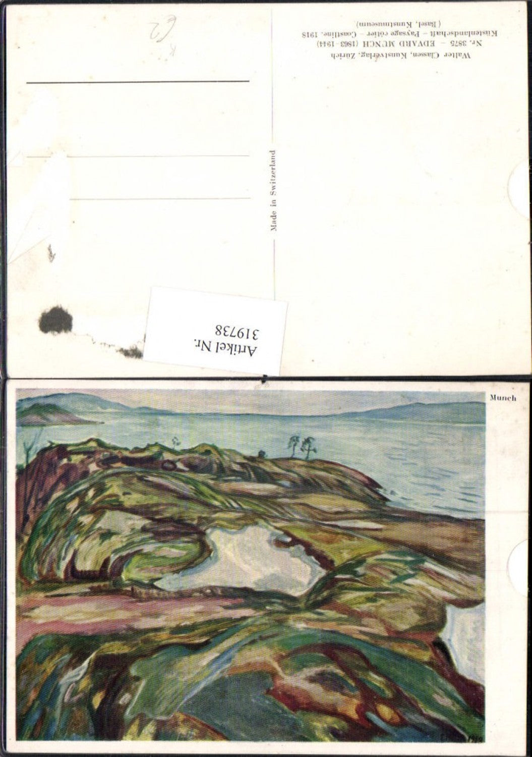 319738,Künstler Ak Edvard Munch Küstenlandschaft Paysage cotier