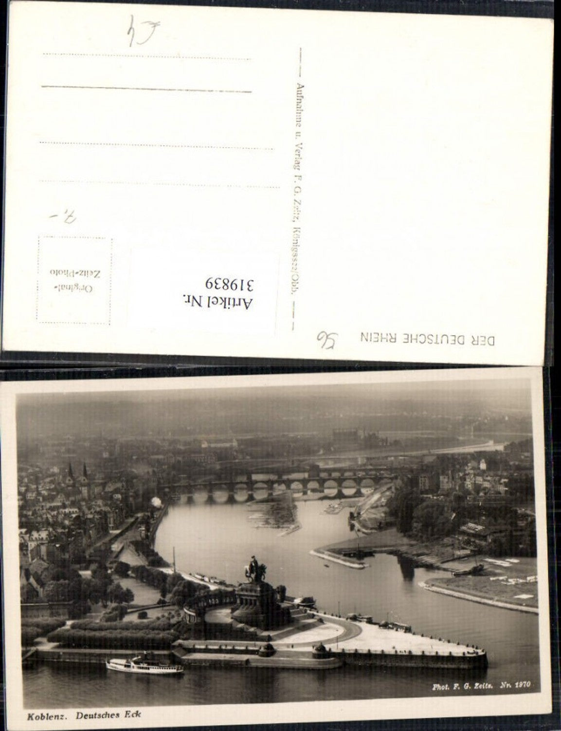 319839,Foto Ak Koblenz Deutsches Eck Schiff Dampfer