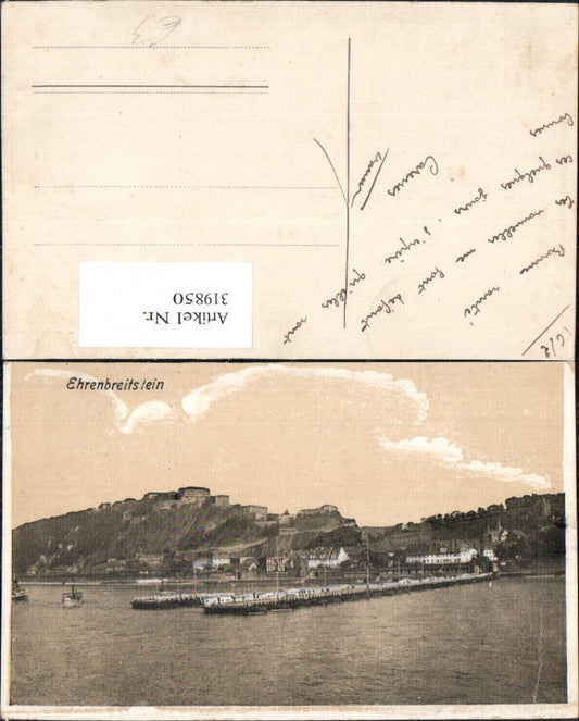 319850,Ehrenbreitstein b. Koblenz Schiff Dampfer