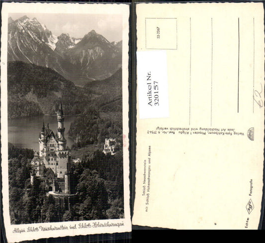 320157,Schloss Neuschwanstein m. Schloss Hohenschwangau u. Alpsee