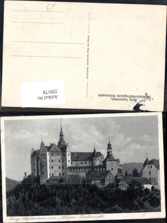 320178,Burg Lauenstein Frankenwald  v. Norden Totalansicht