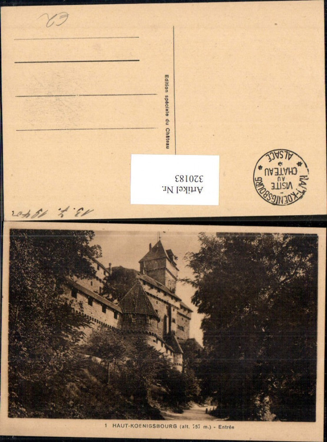 320183,Haut Koenigsbourg Entree Schloss Burg Alsace