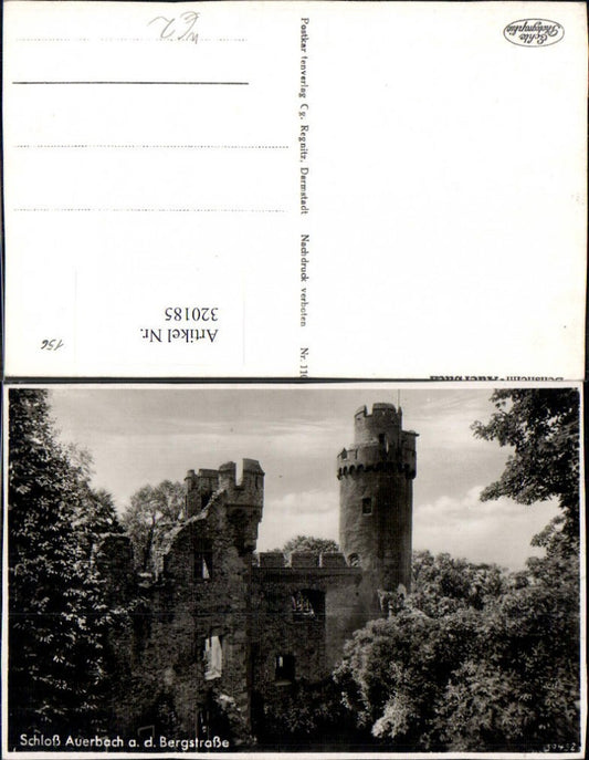 320185,Foto Ak Schloss Auerbach Bensheim-Auerbach
