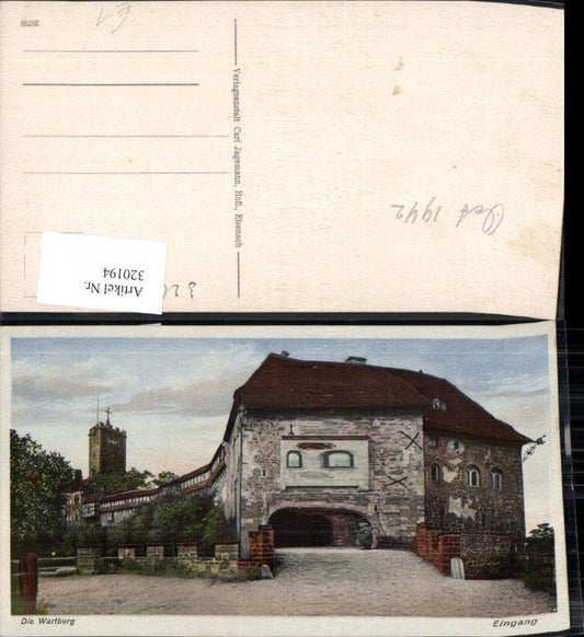 320194,Wartburg Eingang b. Eisenach
