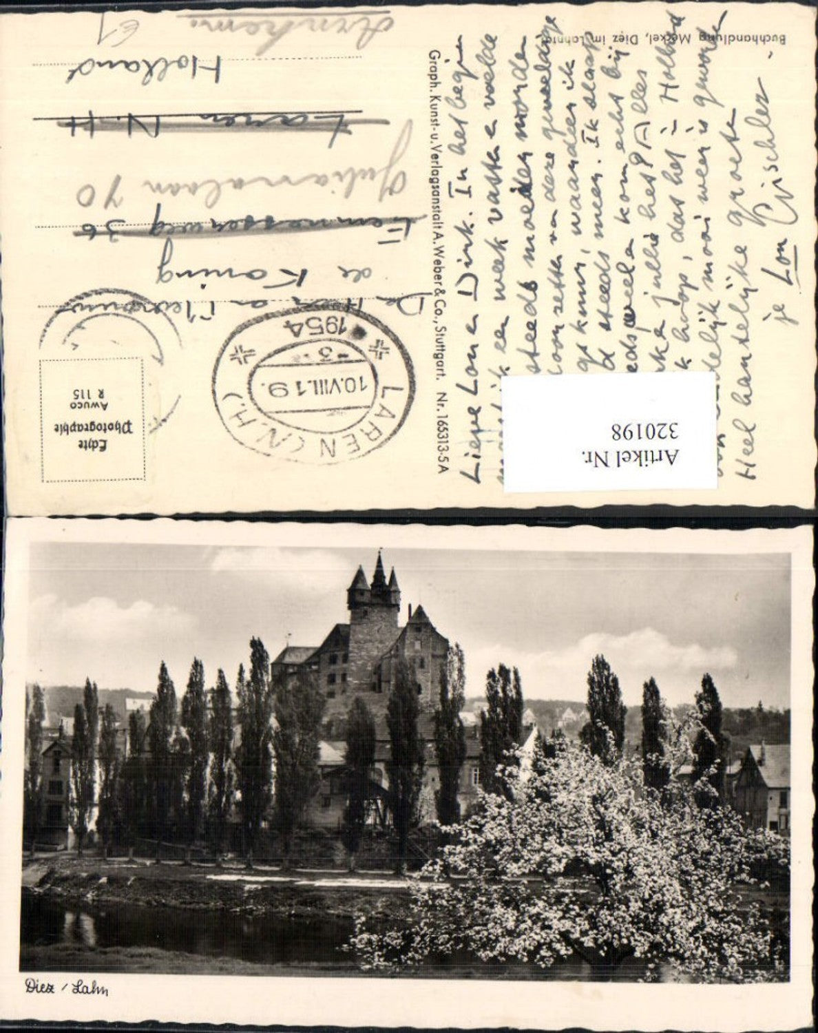 320198,Foto Ak  Diez a. d. Lahn Schloss