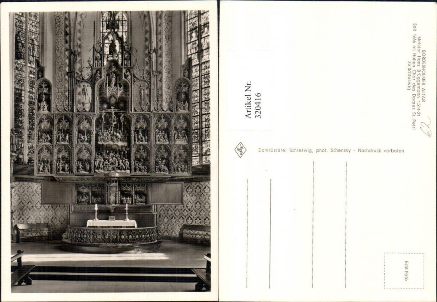 320416,Foto Ak Bordesholmer Altar Dom St Petri Schleswig Kirche