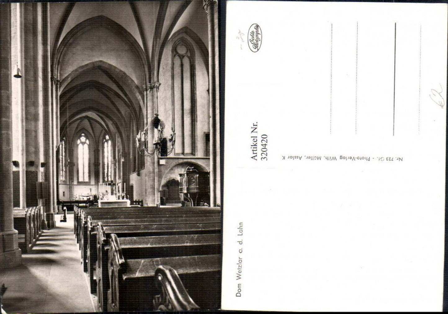 320420,Foto Ak Wetzlar a. d. Lahn Dom Kirche Innenansicht