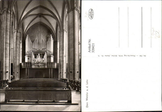 320421,Foto Ak Wetzlar a. d. Lahn Dom Kirche Innenansicht m. Orgel