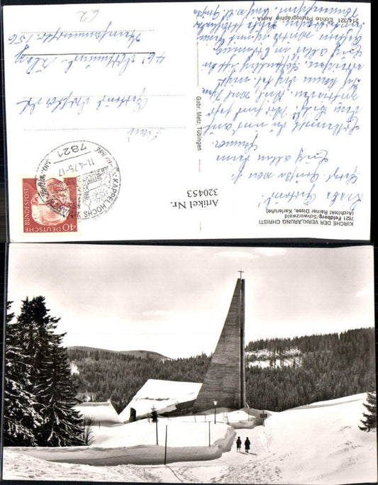 320453,Feldberg Schwarzwald Kirche d. Verklärung Christi Winteransicht 1975