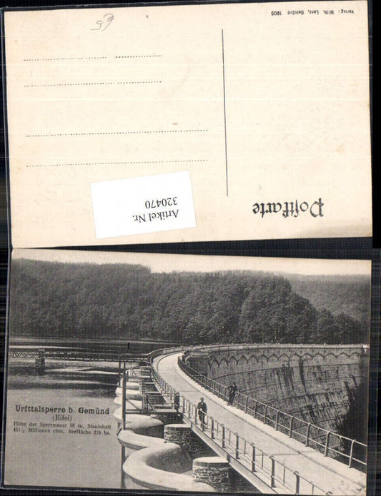 320470,Talsperre Ursttalsperre b. Gemünd Eifel Sperrmauer