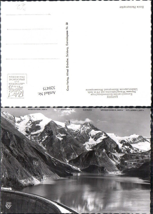 320475,Foto Ak Kaprun Kraftwerksanlage Stausee Limbergsperre Talsperre