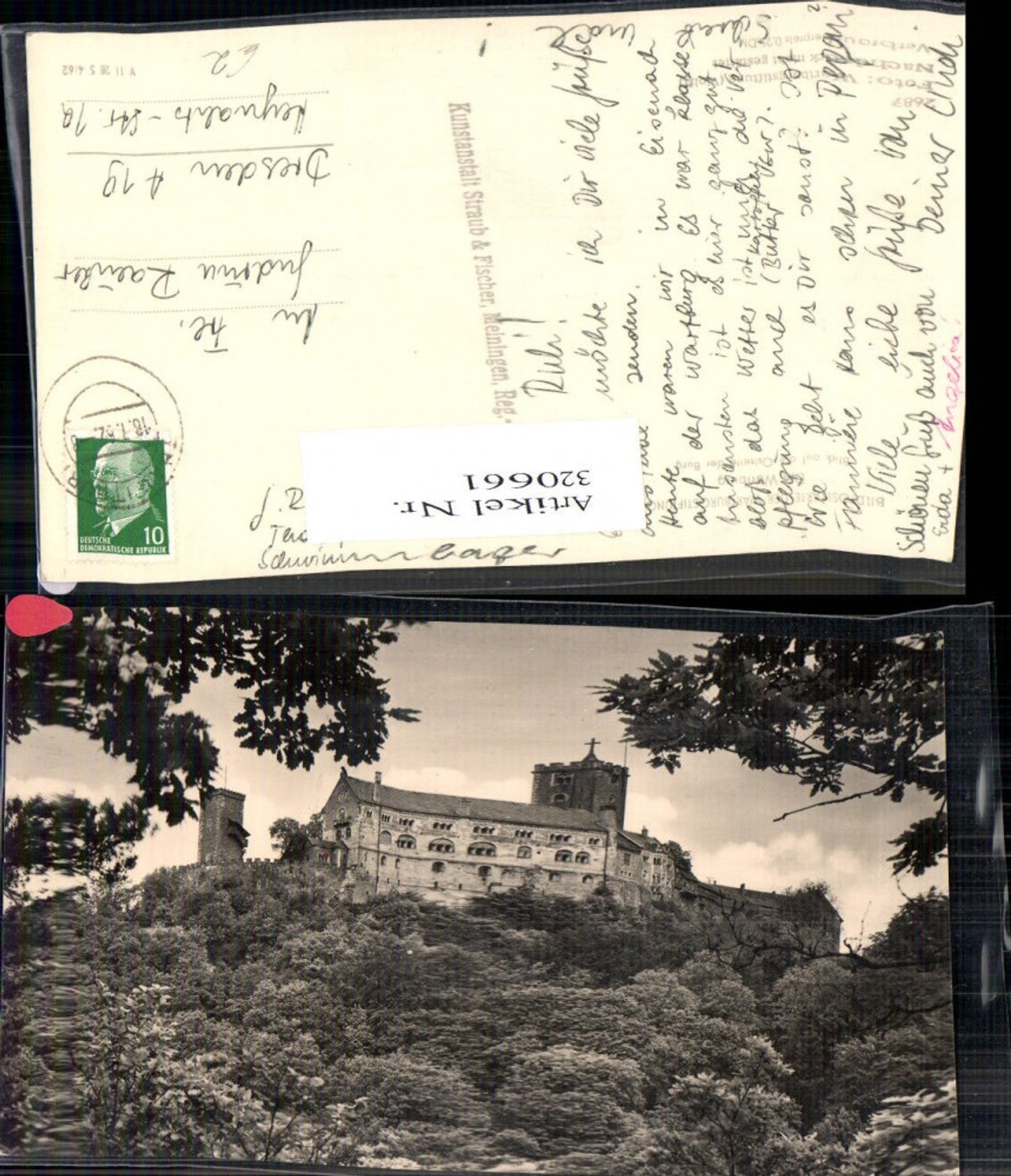 320661,Eisenach Wartburg Blick a. d. Ostseite d. Burg