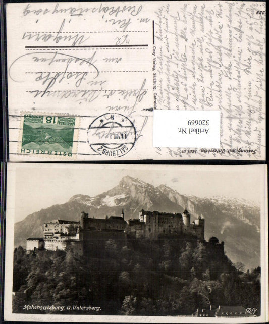 320669,Salzburg Burg Festung Hohensalzburg u. Untersberg