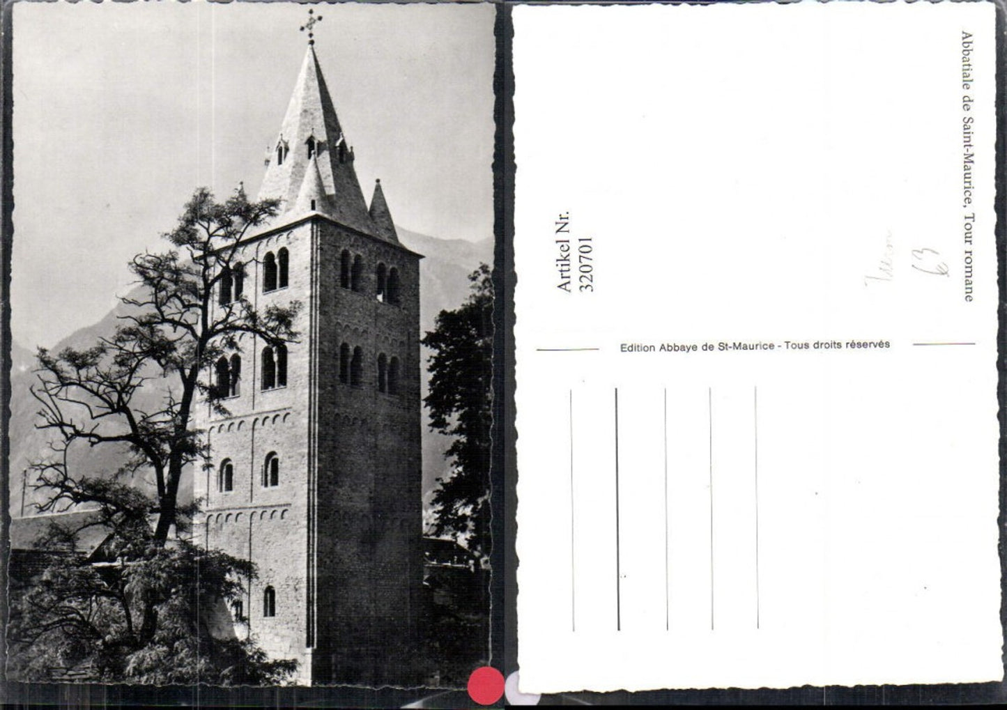 320701,Foto Ak Abbatiale de Saint Maurice Tour romane Kirche Turm