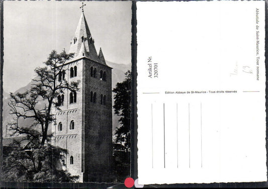 320701,Foto Ak Abbatiale de Saint Maurice Tour romane Kirche Turm