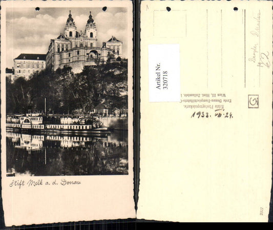 320718,Foto Ak Stift Melk a. d. Donau Dampfer Schiff Dürnstein