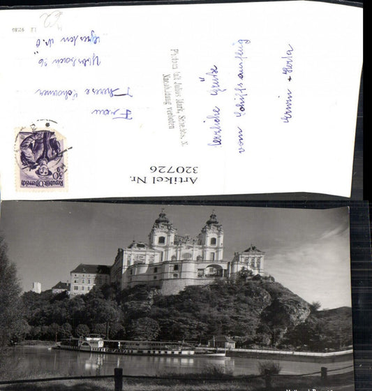320726,Foto Ak Melk a. d. Donau Stift Schiff Dampfer Dürnstein
