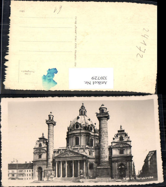 320729,Foto Ak Wien Karlskirche Kirche