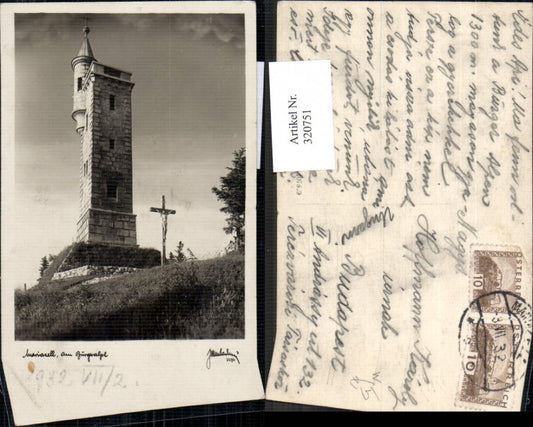 320751,Foto Ak Mariazell Bürgeralpe Kreuz Aussichtsturm Turm