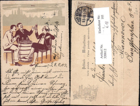 320812,Litho Reklame The Continental Bodega Company Wein Wine