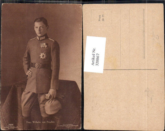 320867,Prinz Wilhelm v. Preußen Portrait Uniform Adel Monarchie