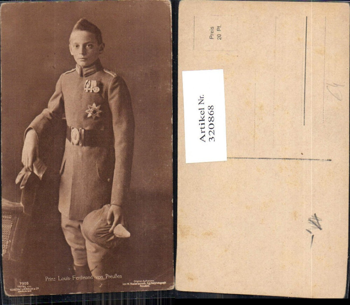 320868,Prinz Louis Ferdinand v. Preußen Portrait Uniform Adel Monarchie