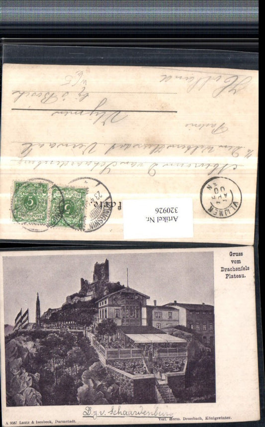 320926,Gruß vom Drachenfels Plateau b. Königswinter Ruine