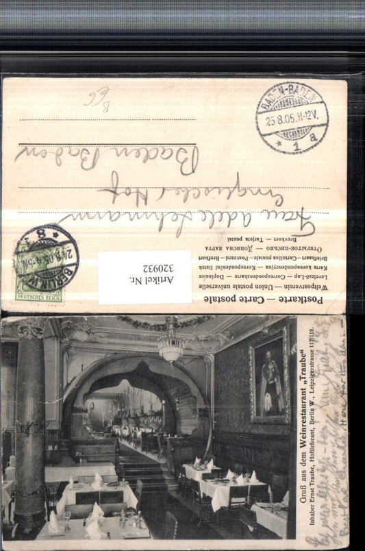 320932,Berlin Gruß aus dem Weinrestaurant Traube Innenansicht