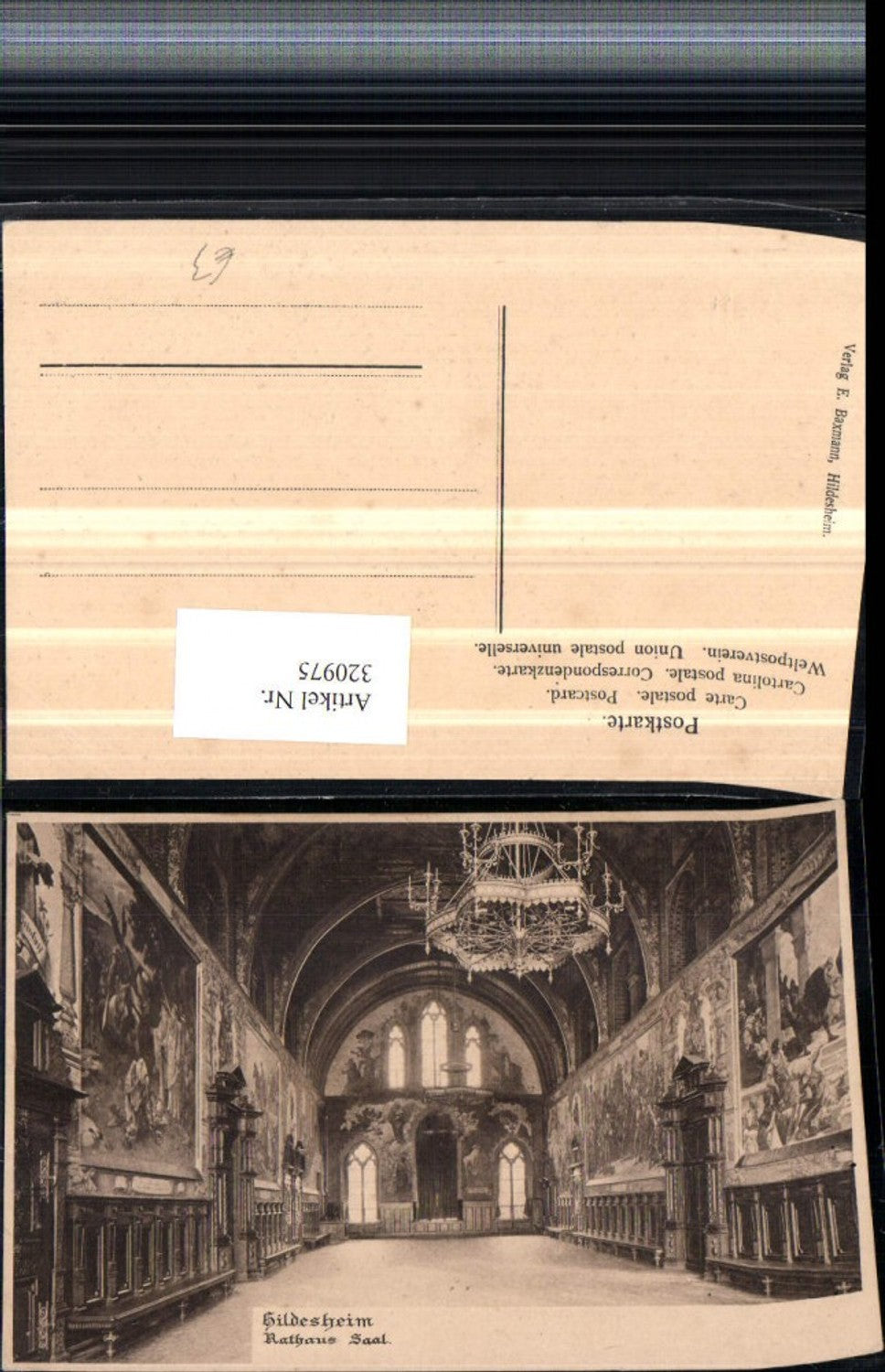 320975,Hildesheim Rathaus Saal Innenansicht