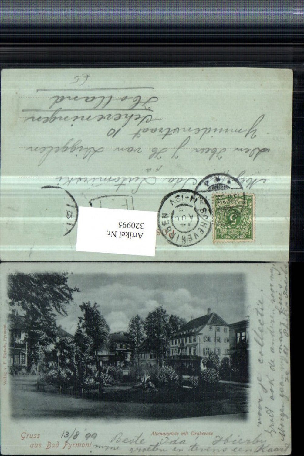 320995,Gruß aus Bad Pyrmont Altenauplatz m. Drakevase