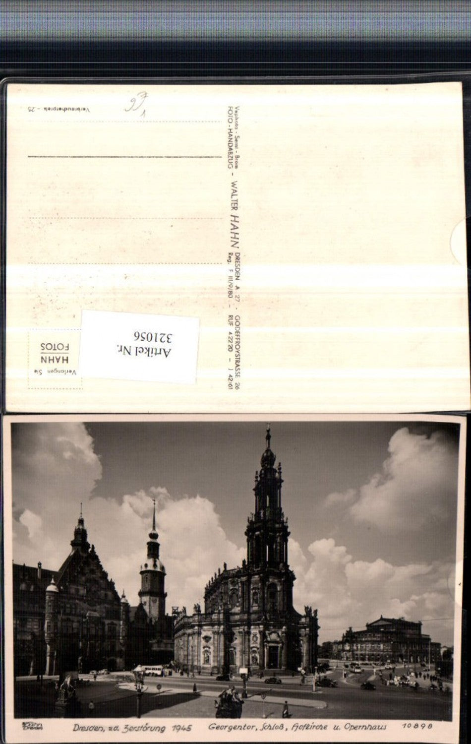 321056,Fotokunst Walter Hahn 10898 Dresden Georgentor Schoss Hofkirche u. Opernhaus